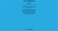 Desktop Screenshot of janofwhitchurch.co.uk